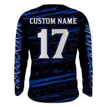 Load image into Gallery viewer, Motocross Racing Jersey Blue Upf30+ Dirt Bike Off-road MX Shirt Men Kid Women XM186