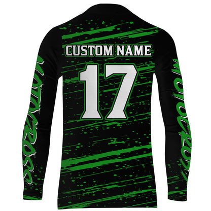 Motocross Racing Jersey Green Upf30+ Dirt Bike Off-road MX Shirt Men Kid Women XM186