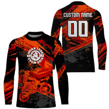 Load image into Gallery viewer, Motocross Jersey Personalized UPF30+ Racing Shirt Dirt Bike Off-road Biker Ride More Motorcycle Red Shirt| XM04