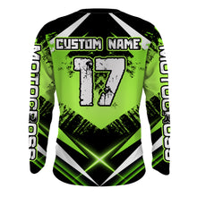 Load image into Gallery viewer, Motocross Jersey Green UPF30+ Youth Dirt Bike Shirt Off-Road MX Racing Motorcycle Shirt XM144