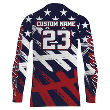 Load image into Gallery viewer, American Flag Motocross Jersey UPF30+ Youth Women Men Kid Dirt Bike Shirt Patriotic Racing Jersey XM103