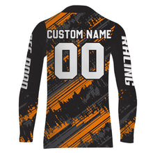 Load image into Gallery viewer, Kid Men Motocross Jersey Personalized UPF 30+ Orange Dirt Bike Shirt MX Racing Jersey XM231