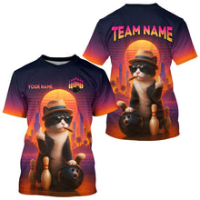 Load image into Gallery viewer, Custom Funny Cat Bowling Jersey for Men Women Bowling Uniform Bowling Team Shirts HNT114