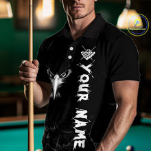 Load image into Gallery viewer, Custom Black Eagle 8 Ball Billiard Shirts for Men Billiard Team Jerseys Polo &amp; 1/4 Zip Shirts NNT52
