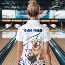 Load image into Gallery viewer, Custom Funny Dog Paw Bowling Women Polo &amp; 1/4 Zip Shirts Bowling Team Jerseys HNT95