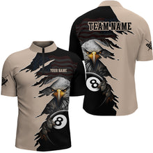 Load image into Gallery viewer, Funny US Flag Eagle Billiard Jersey for Men Billiard Shirt Billiard Gifts Polo &amp; 1/4 Zip NNT14