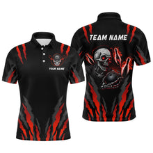 Load image into Gallery viewer, Skull Bowling Custom Men Bowling Polo &amp; Quarter-Zip Bowling Team Jerseys HNT47