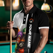 Load image into Gallery viewer, Personalized Men Billiard Shirts Ball Pool Polo &amp; 1/4 Zip Billiard Team Jerseys Billiard Shirt NNT59