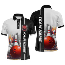 Load image into Gallery viewer, Custom Bowling Jersey for Men Bowling Gifts for Men Bowling Team Shirts with Name Polo &amp; 1/4 Zip HNT25