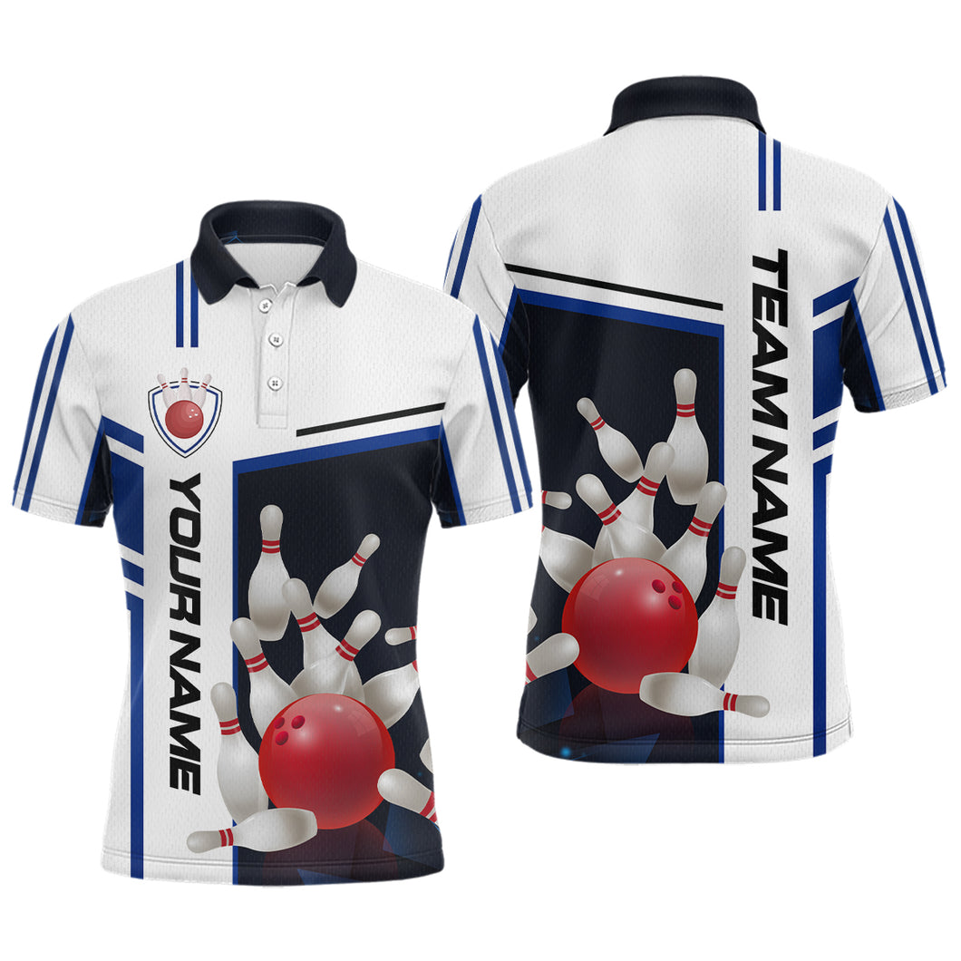Bowling Jersey for Men Custom Bowling Team Shirts with Name Bowling League Polo & 1/4 Zip HNT30