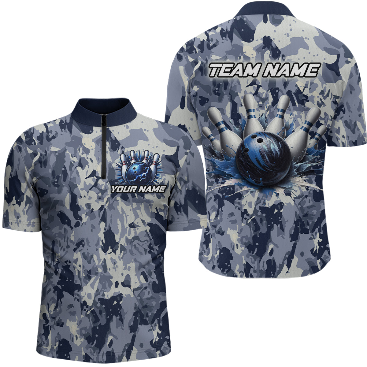 Custom Bowling League Shirts For Men with Name, Personalized Bowling Team Jerseys HNT41