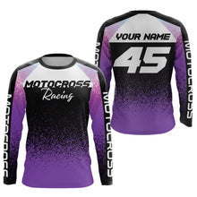 Load image into Gallery viewer, Custom Purple Motocross Shirts Kid Adult Motocross MX Off-Road Motocycle Shirt UPF30+ DNT63