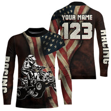 Load image into Gallery viewer, Custom US Flag ATV Motocross Quad Bike Jersey Racing Jersey Kid Adult UPF30+Off-Road Shirt ATV Shirt DNT13