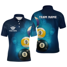 Load image into Gallery viewer, Custom 8 Ball Billiard Shirts for Men Billiard Team Shirts Billiard Uniform Polo &amp; 1/4 Zip Shirt NNT76