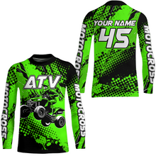 Load image into Gallery viewer, Custom Green ATV Motocross Racing Jersey Kid Adult Quad Bike Jersey Off-Road Shirt UPF30+ ATV Shirt DNT12