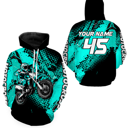 Personalized Motocross Hoodie Jersey Dirt Bike Off Road Hoodie Shirt for KId Men Women HOT02