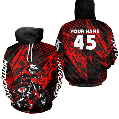 Custom Motocross Hoodie Custom Dirt Bike Hoodie Motocross Sweatshirts for Kid Adult HOT13