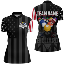 Load image into Gallery viewer, US Flag Billiard Shirt Billiard Jersey for Men Billiard Gifts for Women Team Polo &amp; 1/4 Zip NNT21