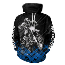 Load image into Gallery viewer, Adult&amp;Kid Blue Custom Dirt Bike Jersey Motocross Jersey Upf30+ Motocross Shirt| CTP87