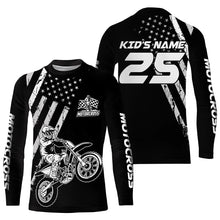 Load image into Gallery viewer, Custom Dirt Bike Jersey Patriotic Motocross Jersey Upf30+ Mens Women Motocross Shirt| CTP12