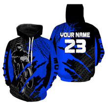 Load image into Gallery viewer, Custom Blue Motocross Jersey for Men Women Upf30+ Dirt Bike Shirt Motorcycle Jersey| CTP67