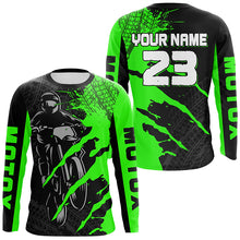 Load image into Gallery viewer, Custom Green Motocross Jersey for Men Women Upf30+ Dirt Bike Shirt Motorcycle Jersey| CTP67