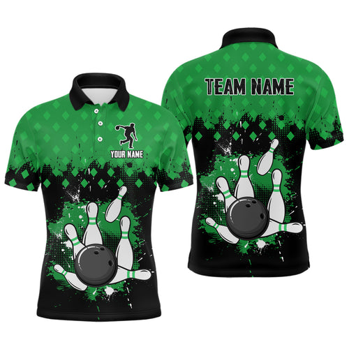 Green Bowling Jersey Men And Women Custom Bowling Shirts Unisex Polo Bowling Team Shirt CP06