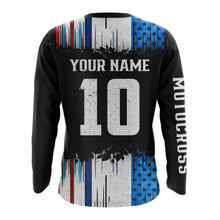 Load image into Gallery viewer, Adult&amp;Kid Custom American Flag Dirt Bike Jersey Motocross Jersey Upf30+ Motocross Shirt| CTP94