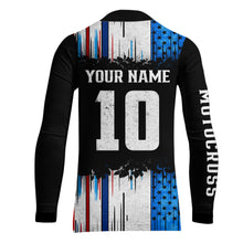 Load image into Gallery viewer, Adult&amp;Kid Custom American Flag Dirt Bike Jersey Motocross Jersey Upf30+ Motocross Shirt| CTP94