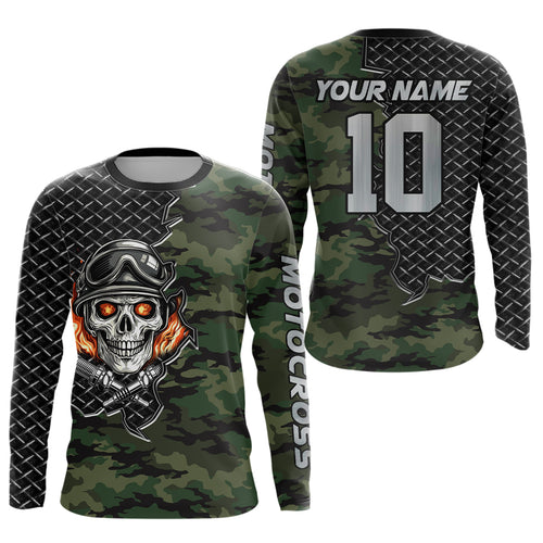 Adult&Kid Custom Camo Dirt Bike Jersey Motocross Jersey Upf30+ Motocross Shirt| CTP92