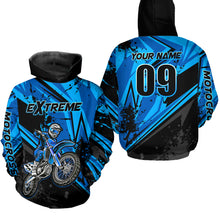Load image into Gallery viewer, Custom Dirt Bike Jersey Blue Motocross Jersey Upf30+ Mens Women Extreme Racing Shirt| CTP29