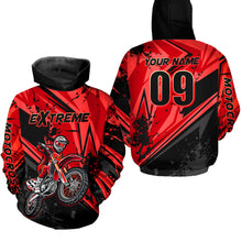 Load image into Gallery viewer, Custom Dirt Bike Jersey Red Motocross Jersey Upf30+ Mens Women Extreme Racing Shirt| CTP29