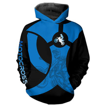 Load image into Gallery viewer, Custom Blue Dirt Bike Jersey Motocross Jersey Upf30+ Mens Women Off-Road Shirt| CTP85