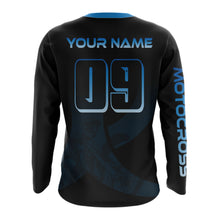 Load image into Gallery viewer, Custom Blue Dirt Bike Jersey Motocross Jersey Upf30+ Mens Women Off-Road Shirt| CTP85