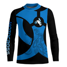 Load image into Gallery viewer, Custom Blue Dirt Bike Jersey Motocross Jersey Upf30+ Mens Women Off-Road Shirt| CTP85