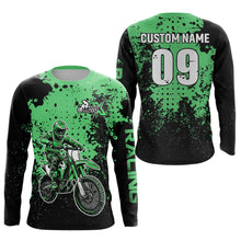 Load image into Gallery viewer, Custom Green Motocross Jersey for Men Women Upf30+ Dirt Bike Shirt Motorcycle Jersey| CTP11
