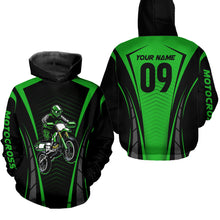 Load image into Gallery viewer, Custom Motocross Jersey Green UPF30+ Dirt Bike Shirt MX Racing Racewear Adult&amp;Kid| CTP50