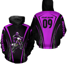 Load image into Gallery viewer, Custom Motocross Jersey Purple UPF30+ Dirt Bike Shirt MX Racing Racewear Adult&amp;Kid| CTP50