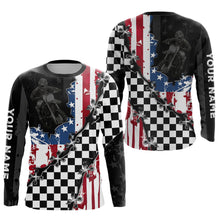 Load image into Gallery viewer, Custom Motocross Jersey for Men Women Upf30+ US Flag Dirt Bike Shirt Motorcycle Jersey| CTP70