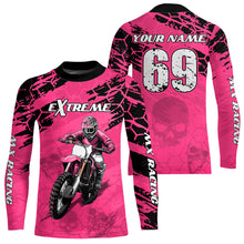 Load image into Gallery viewer, Custom Pink Motocross Jersey for Men Women Upf30+ Dirt Bike Shirt Motorcycle Jersey| CTP71