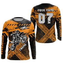 Load image into Gallery viewer, Adult&amp;Kid Custom Orange Motocross Jersey for Men Women Upf30+ Extreme Dirt Bike Shirt| CTP75