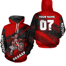 Load image into Gallery viewer, Custom Motocross Jersey Red Mens Women Upf30+ Dirt Bike Jersey Racing Shirt| CTP09