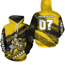 Load image into Gallery viewer, Custom Motocross Jersey Yellow Mens Women Upf30+ Dirt Bike Jersey Racing Shirt| CTP09