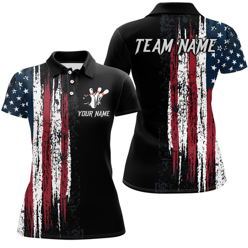 American Flag Bowling Jersey Men And Women Custom Bowling Shirts Unisex Polo Bowling Team Shirt CP16