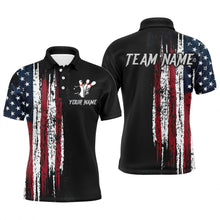 Load image into Gallery viewer, American Flag Bowling Jersey Men And Women Custom Bowling Shirts Unisex Polo Bowling Team Shirt CP16