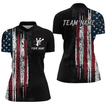 Load image into Gallery viewer, American Flag Bowling Jersey Men And Women Custom Bowling Shirts Unisex Polo Bowling Team Shirt CP16