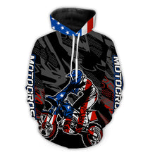Load image into Gallery viewer, Adult&amp;Kid American Flag Custom Dirt Bike Jersey Motocross Jersey Upf30+ Motocross Shirt| CTP95