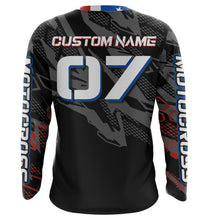 Load image into Gallery viewer, Adult&amp;Kid American Flag Custom Dirt Bike Jersey Motocross Jersey Upf30+ Motocross Shirt| CTP95
