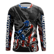 Load image into Gallery viewer, Adult&amp;Kid American Flag Custom Dirt Bike Jersey Motocross Jersey Upf30+ Motocross Shirt| CTP95