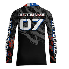 Load image into Gallery viewer, Adult&amp;Kid American Flag Custom Dirt Bike Jersey Motocross Jersey Upf30+ Motocross Shirt| CTP95
